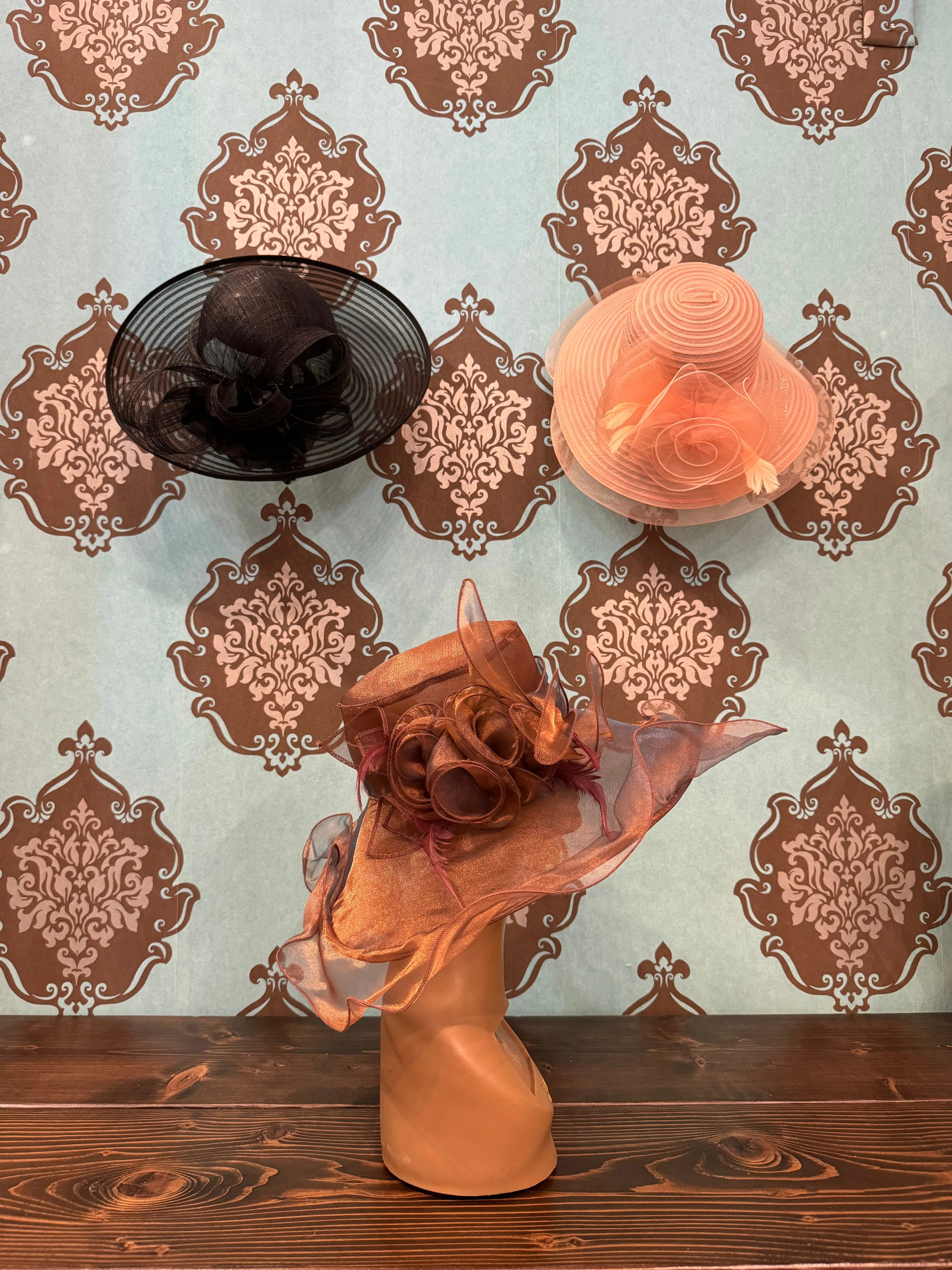 Gwendolyn Kentucky Derby Hat in Bronze