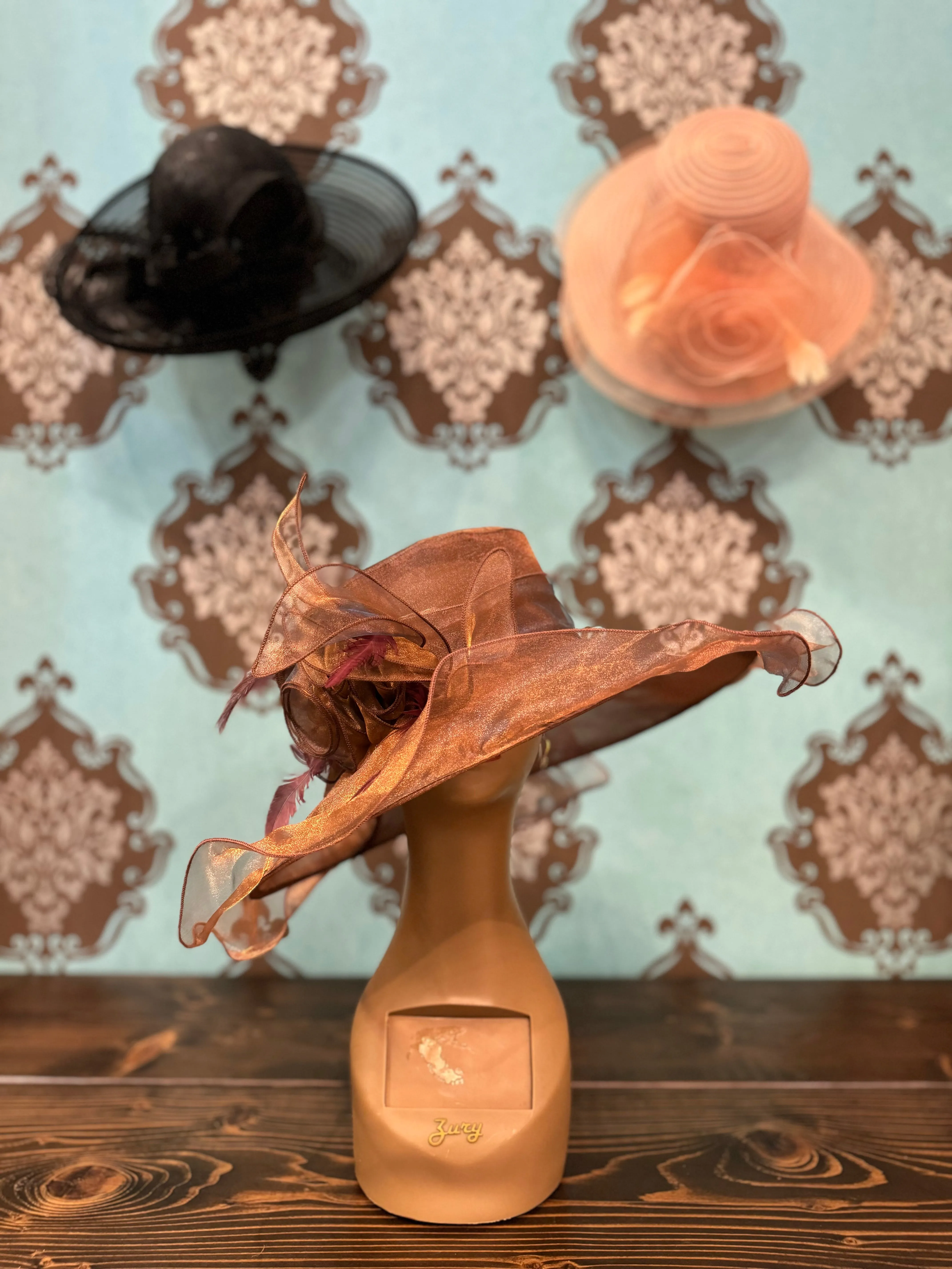 Gwendolyn Kentucky Derby Hat in Bronze