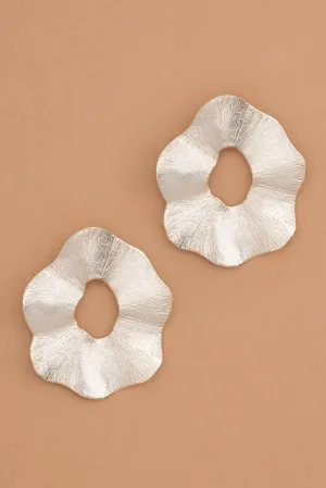 Hammered Metal Gold Fashion Earrings