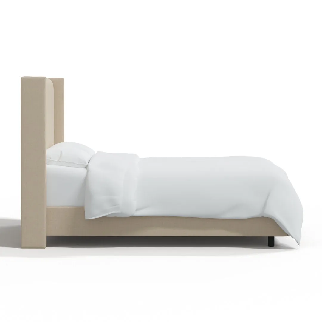 Hanson Upholstered Standard Bed Joss & Main Color: Classic Linen Linen Size: Twin