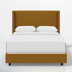 Hanson Upholstered Standard Bed Joss & Main Color: Dry Copper Performance Velvet Size: Twin