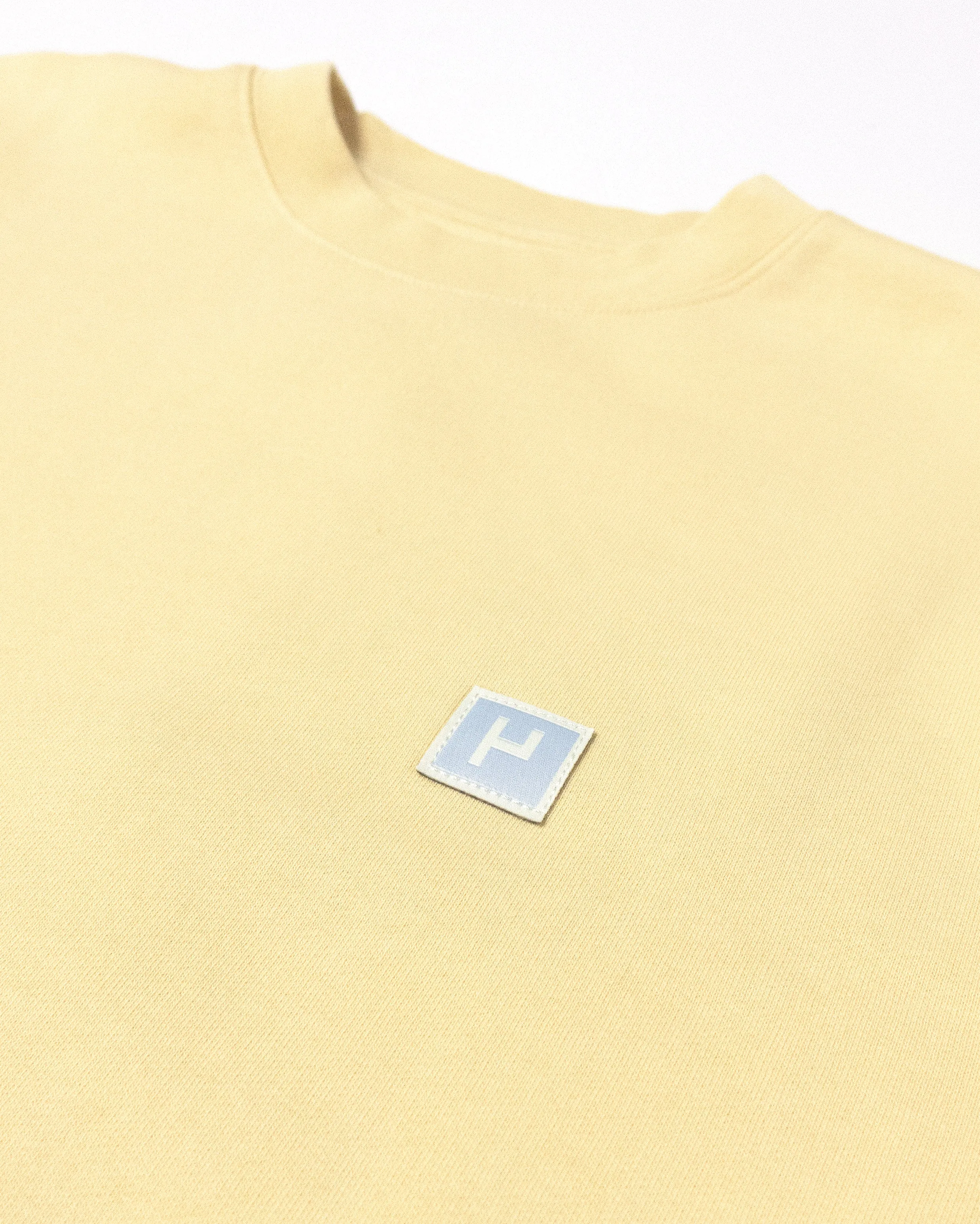 Haven Surf - Base Crew Sweat w/ H - logo patch - Pale Banana
