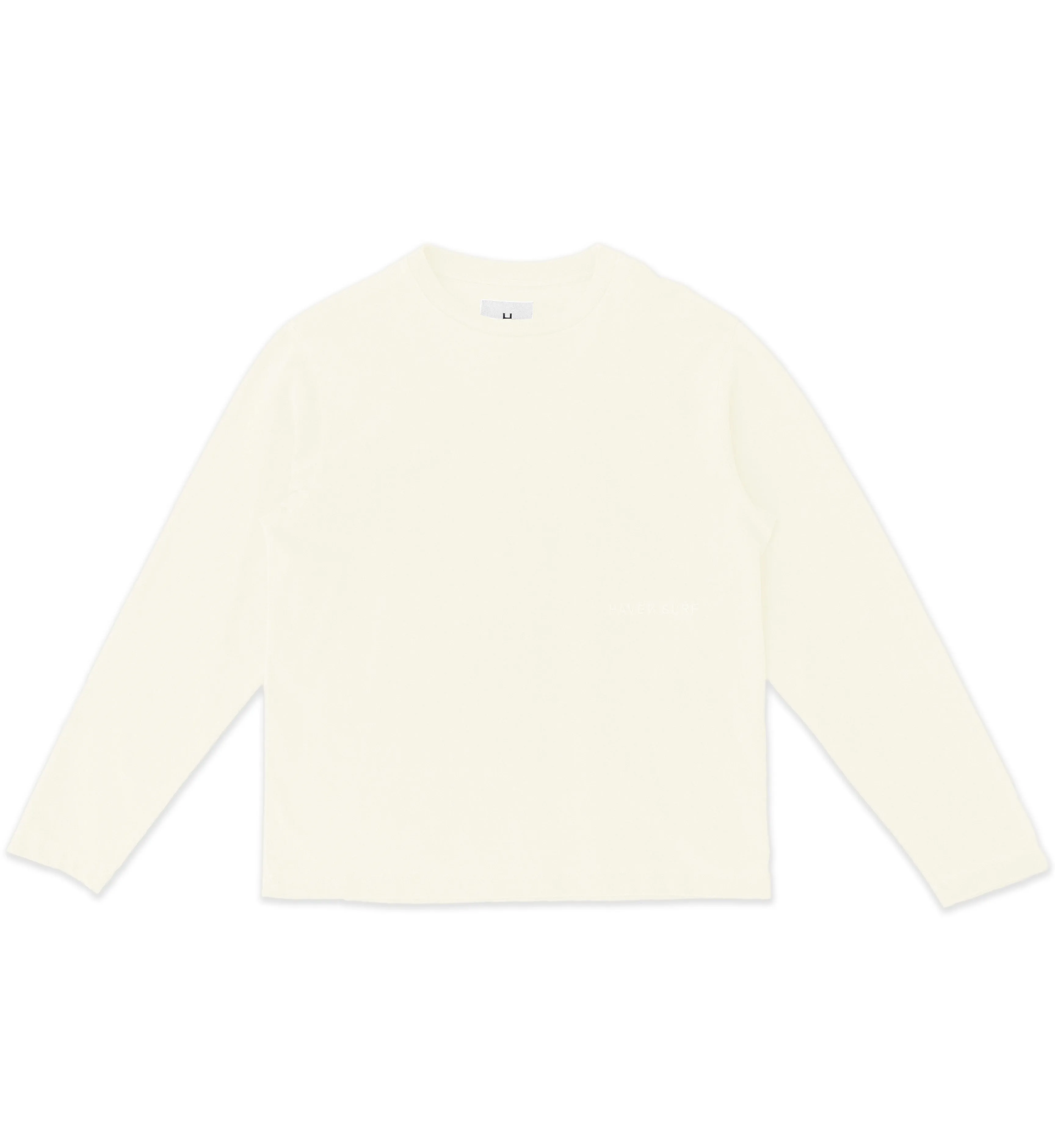 Haven Surf - Base Heavy Weight  Long Sleeve Tee w/ embroidery - Old White