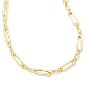 Heather Link Chain Necklace - Gold