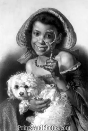 Height of Fashion Girl with Dog  4620