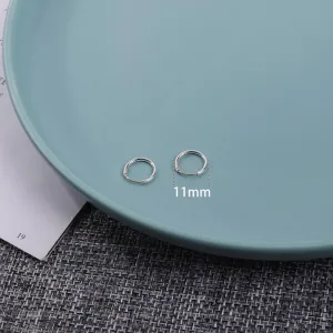 High Quality 1 Pair 6-18mm Small Hoop Earrings Silver Color Circle Hoop Earring for Women Men Ear Rings Clip Huggie Earrings