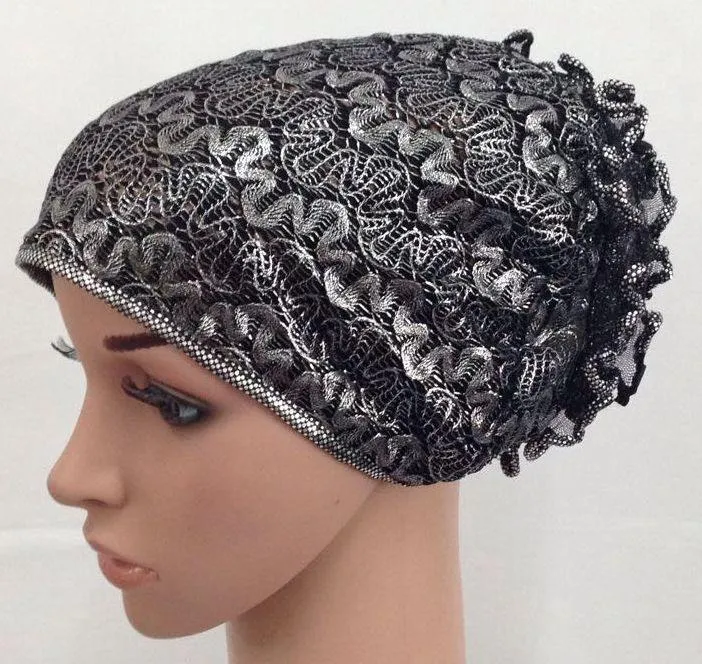 High Quality Double-Lace Flower UnderHijab Muslim Hijab Caps Islamic Underscarf
