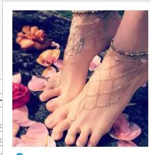 High Quality Women/Girl Silver Chain Fashion Bangle Handmade Floral Coin Boho Gypsy Beachy Ethnic Foot Anklet Bracelets Jewelry