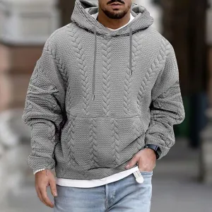 Hoodie Eric™ | Men's Casual Long Sleeve Knitted Hoodie | Soft Knit Fabric, Relaxed Fit & Breathable Comfort
