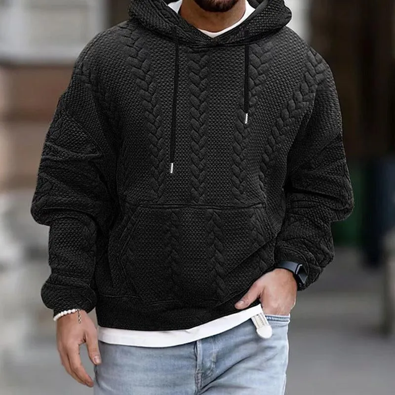 Hoodie Eric™ | Men's Casual Long Sleeve Knitted Hoodie | Soft Knit Fabric, Relaxed Fit & Breathable Comfort
