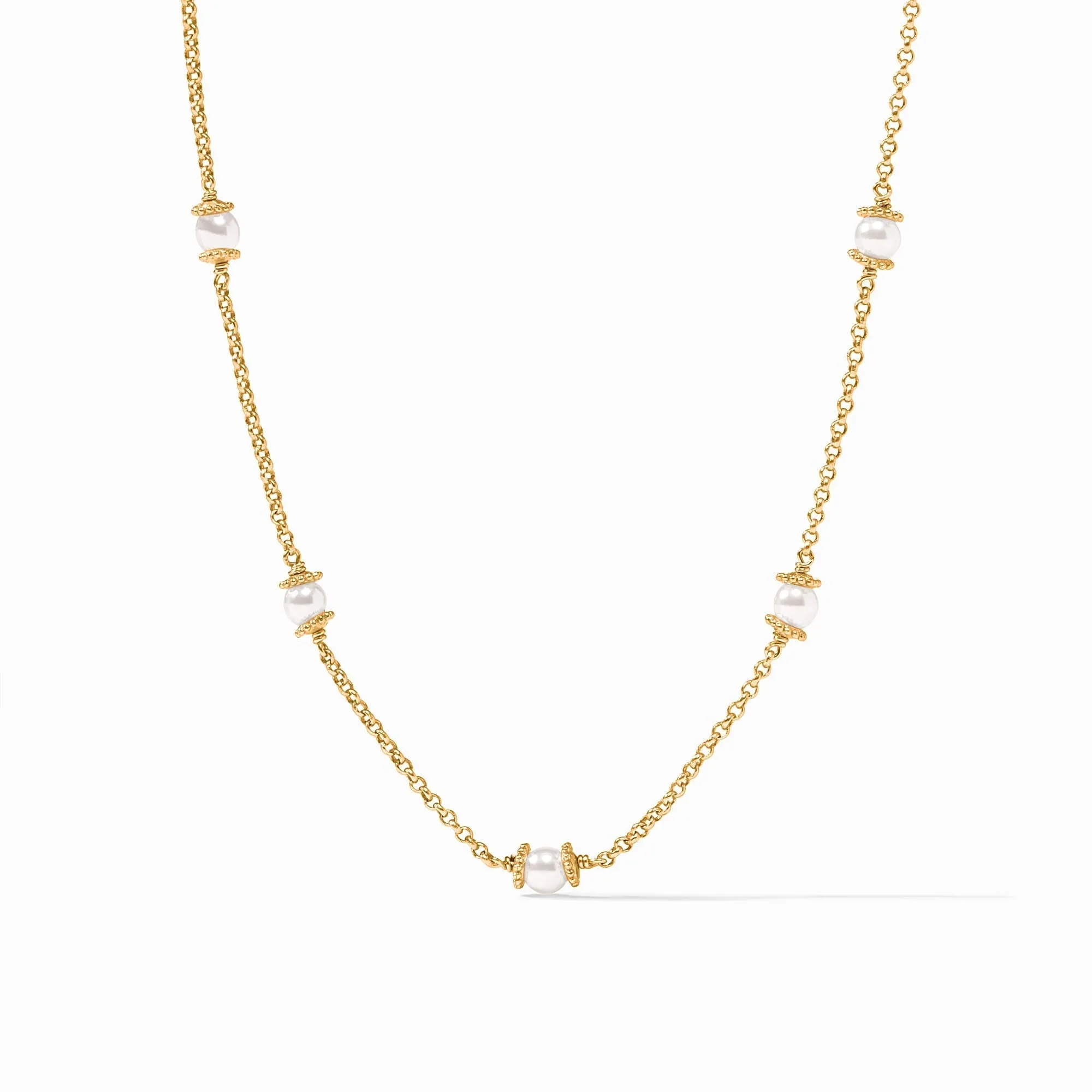 Hydra Pearl Delicate Station Necklace