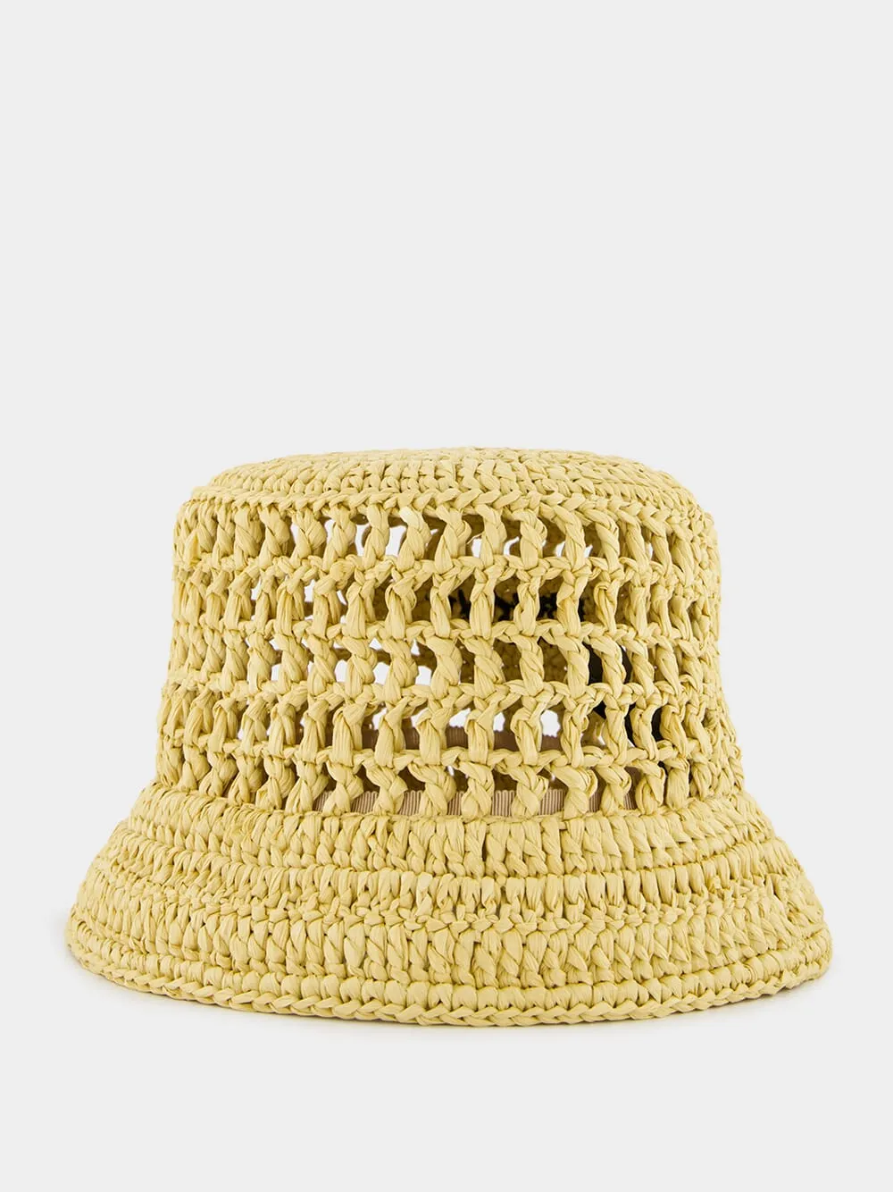 Interwoven Beige Sun Hat