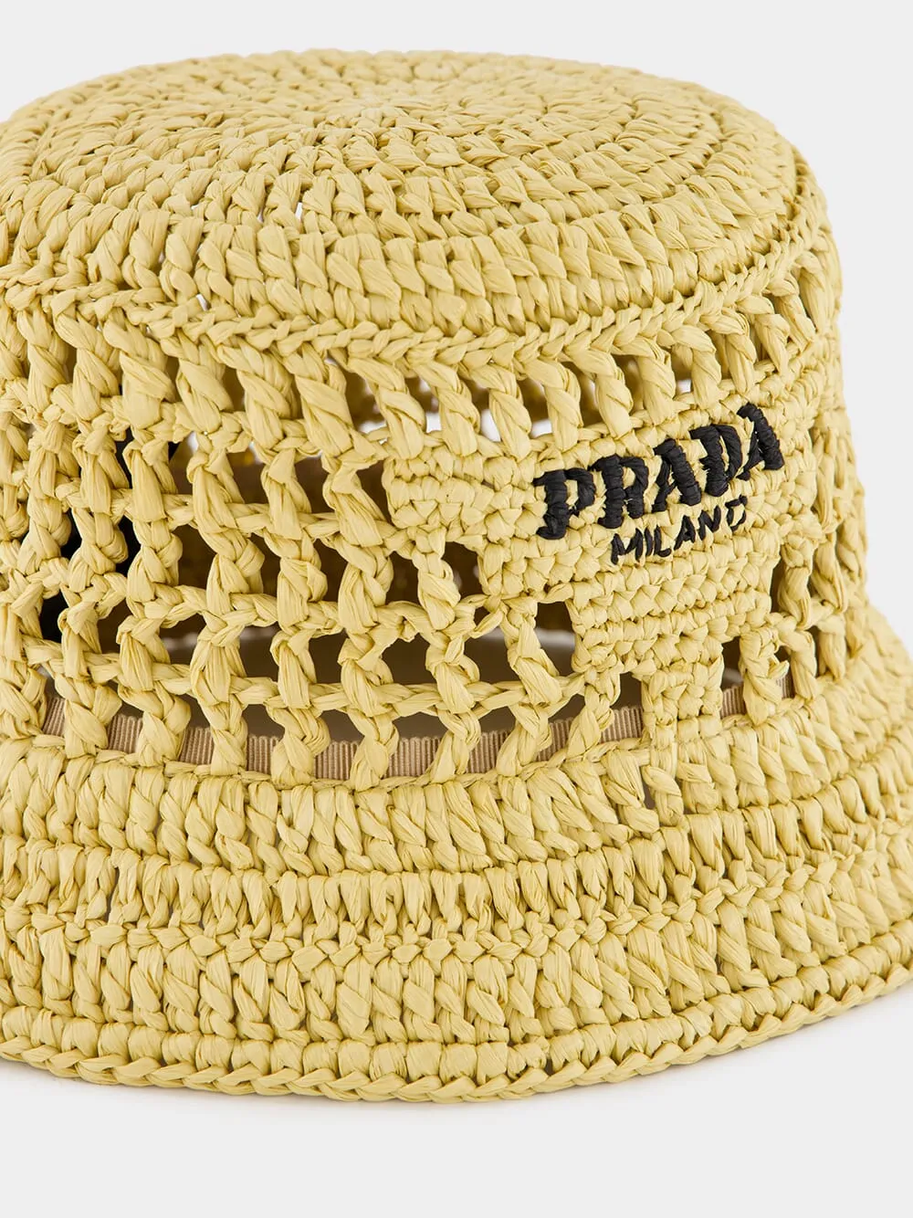 Interwoven Beige Sun Hat