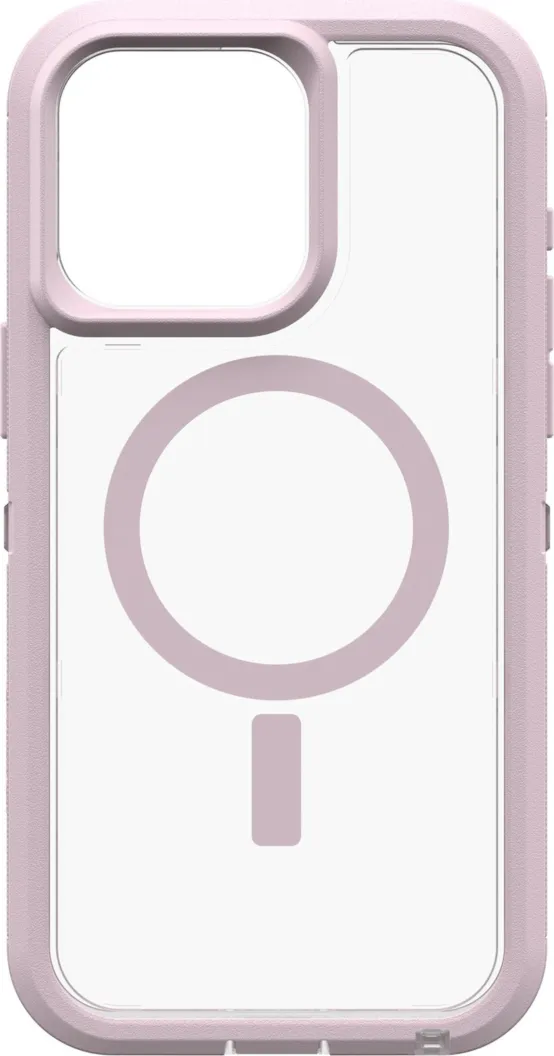 iPhone 15 Pro Max Otterbox Defender XT w/ MagSafe Clear Series Case - Clear/Pink (Mountain Frost)