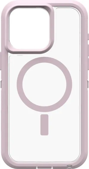 iPhone 15 Pro Max Otterbox Defender XT w/ MagSafe Clear Series Case - Clear/Pink (Mountain Frost)