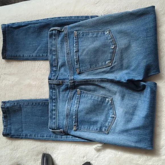 J Brand Mid Rise Gloria Blitz Skinny Distressed Blue Jeans Size 25 Button Fly