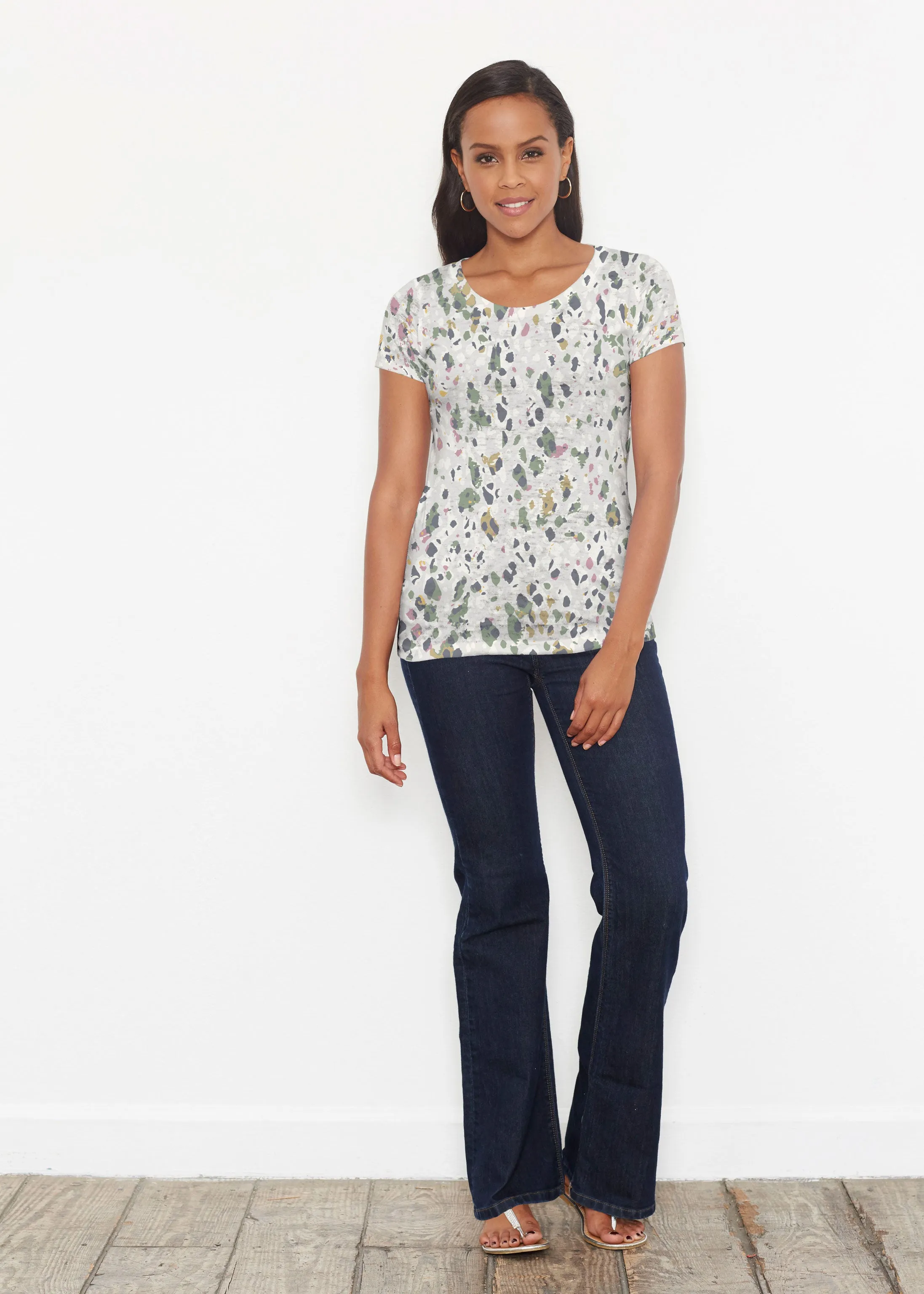 Jazzy Spots (8055) ~ Short Sleeve Scoop Shirt