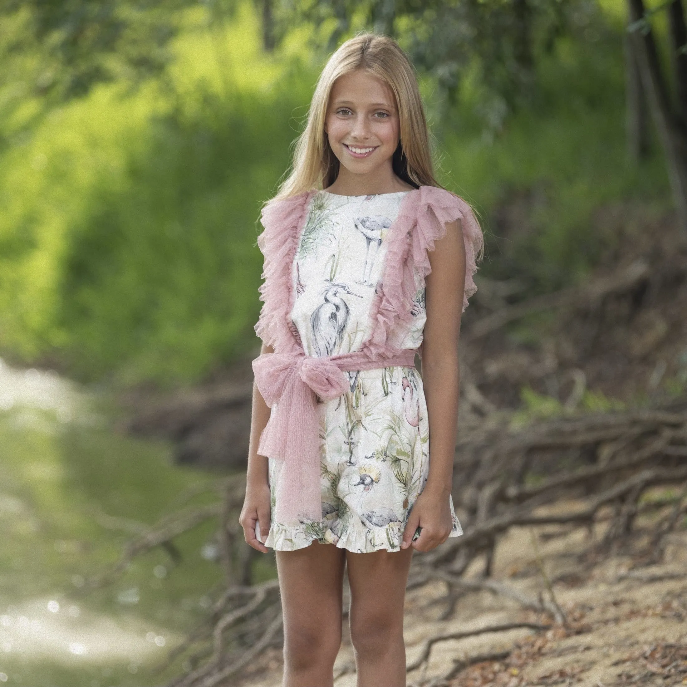 JOSE VARON - Flamingo Playsuit
