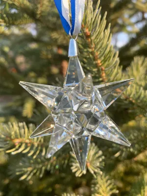K9 Optical Crystal 12 point Star Ornament