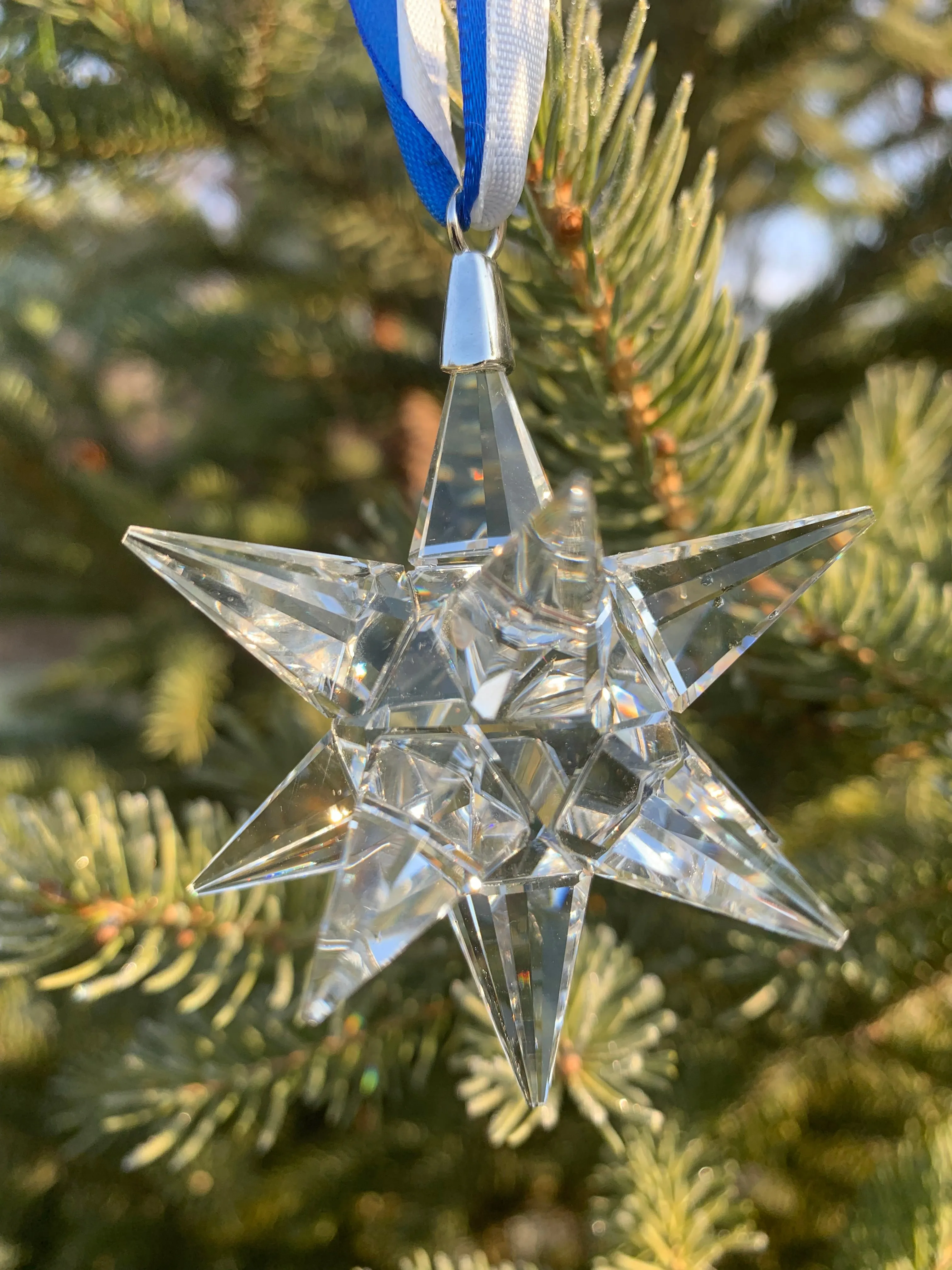 K9 Optical Crystal 12 point Star Ornament