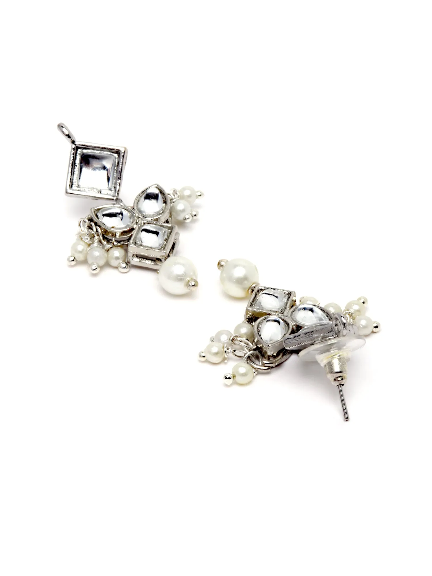 Karatcart Oxidised Silver Necklace with Earrings and Bracelet