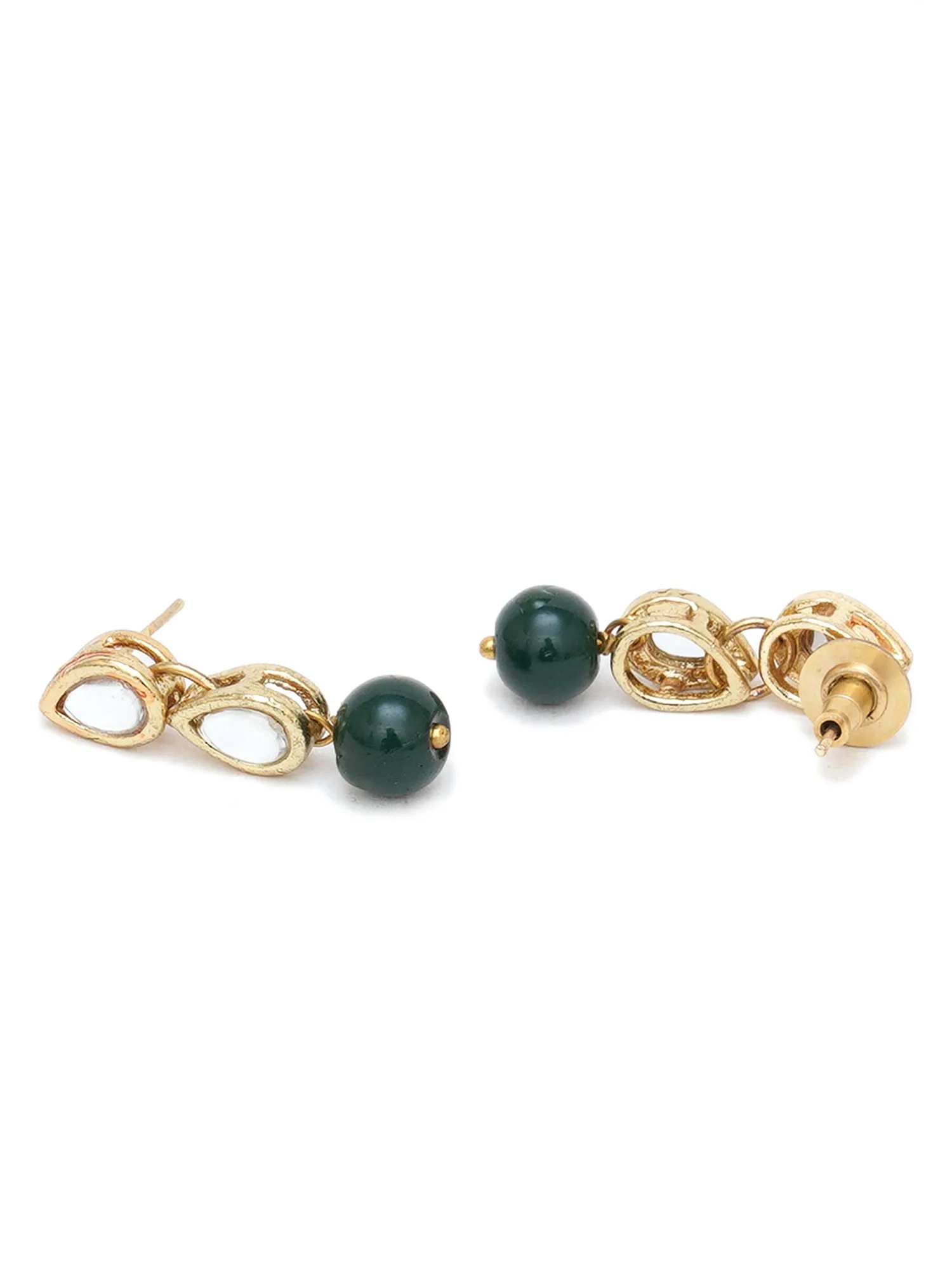 Karatcart Set of 3 Handcrafted Kundan Earrings Combo for Women