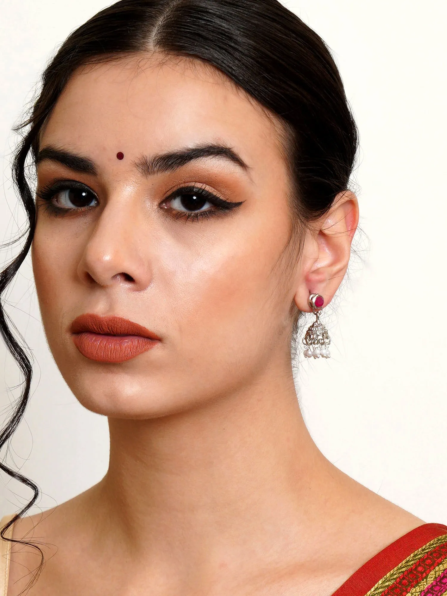Karatcart Set of 3 Handcrafted Kundan Earrings Combo for Women