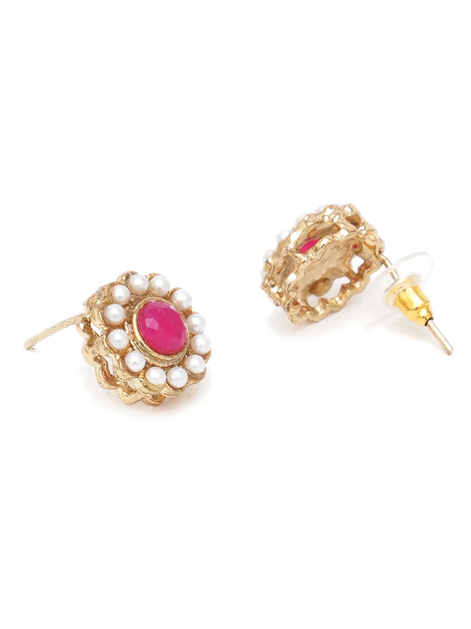 Karatcart Set of 3 Handcrafted Kundan Earrings Combo for Women