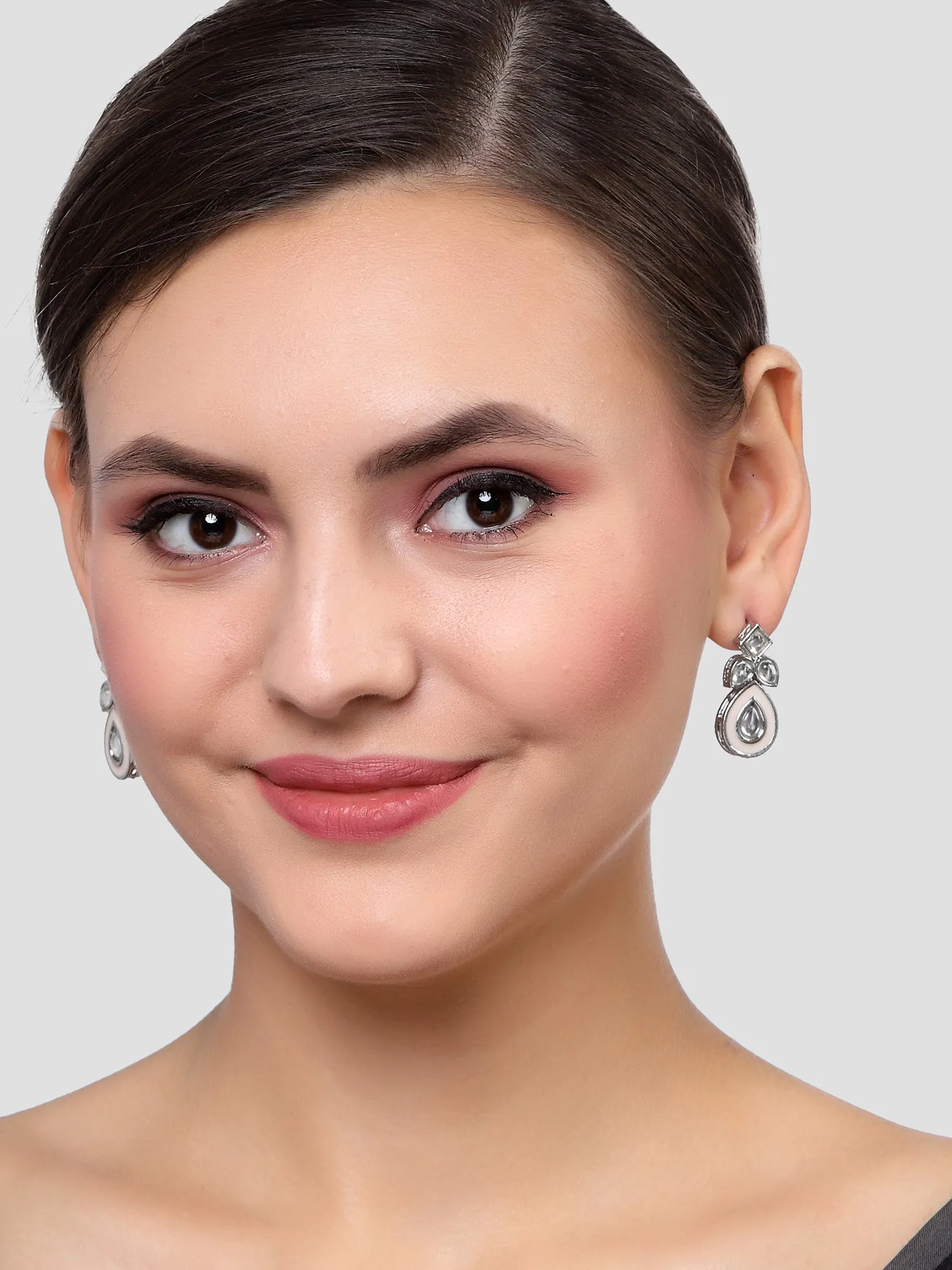 Karatcart Set of 3 Handcrafted Kundan Earrings Combo for Women