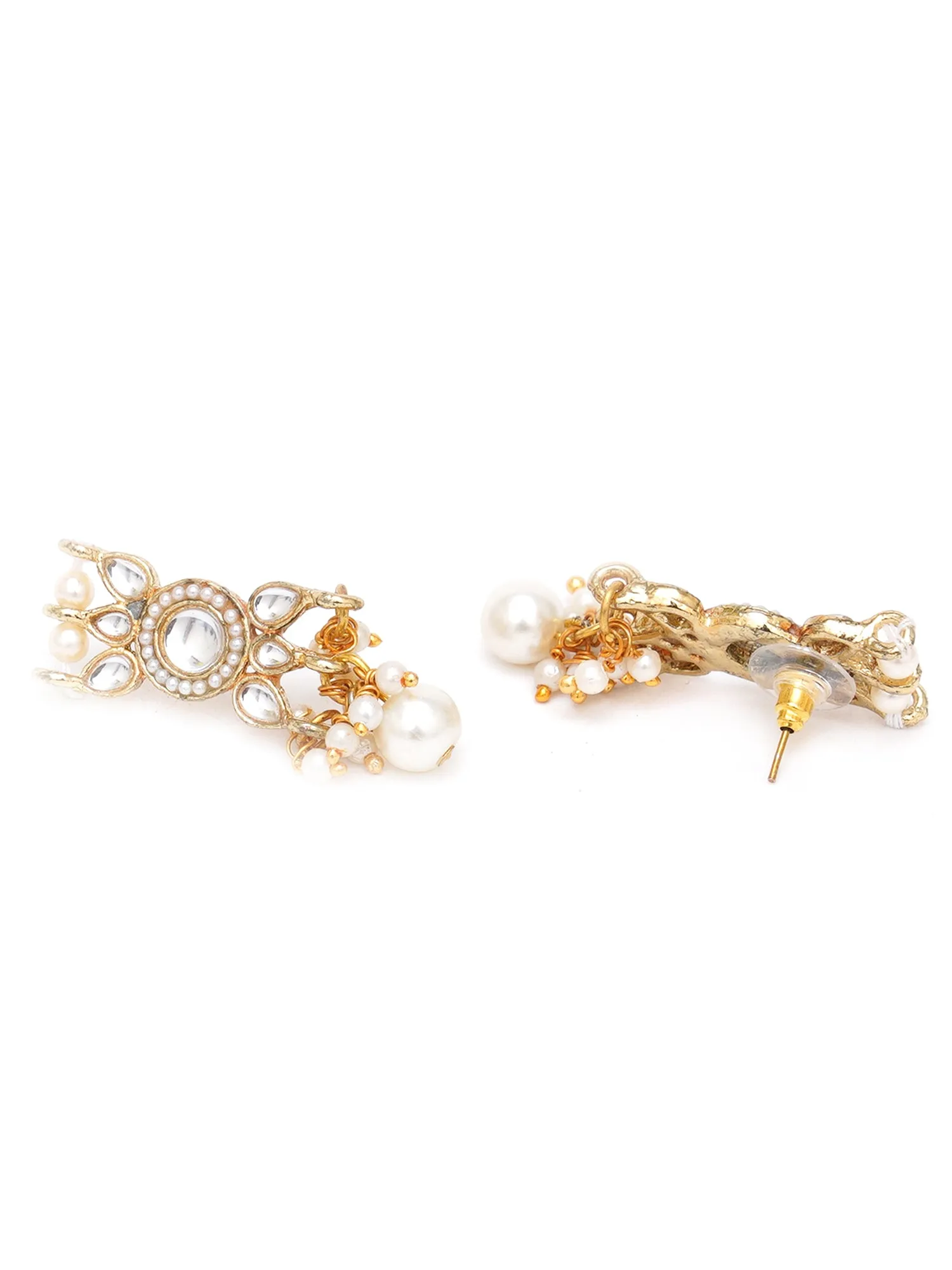 Karatcart Set of 4 Handcrafted Kundan Earrings Combo for Women