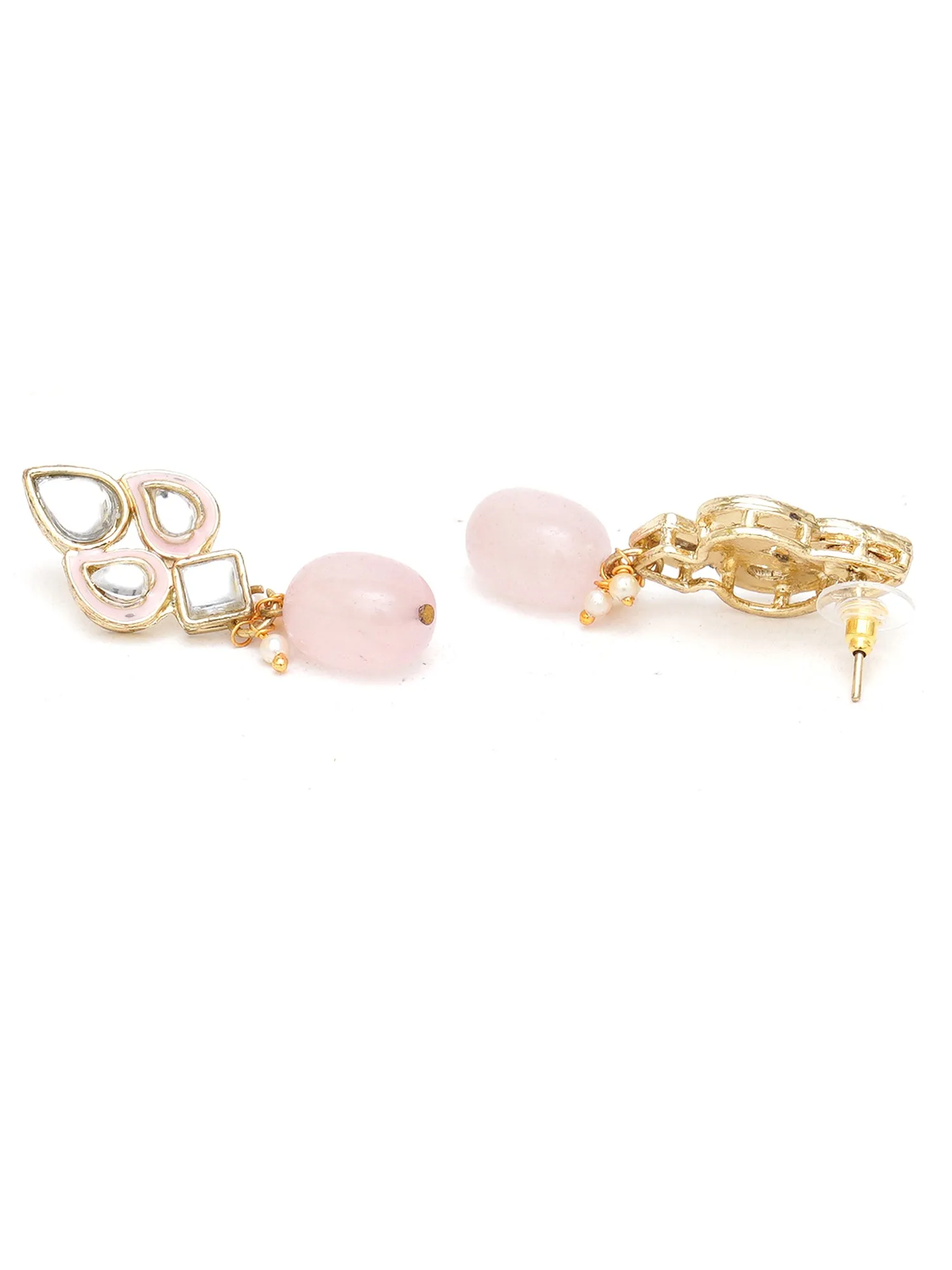 Karatcart Set of 4 Handcrafted Kundan Earrings Combo for Women