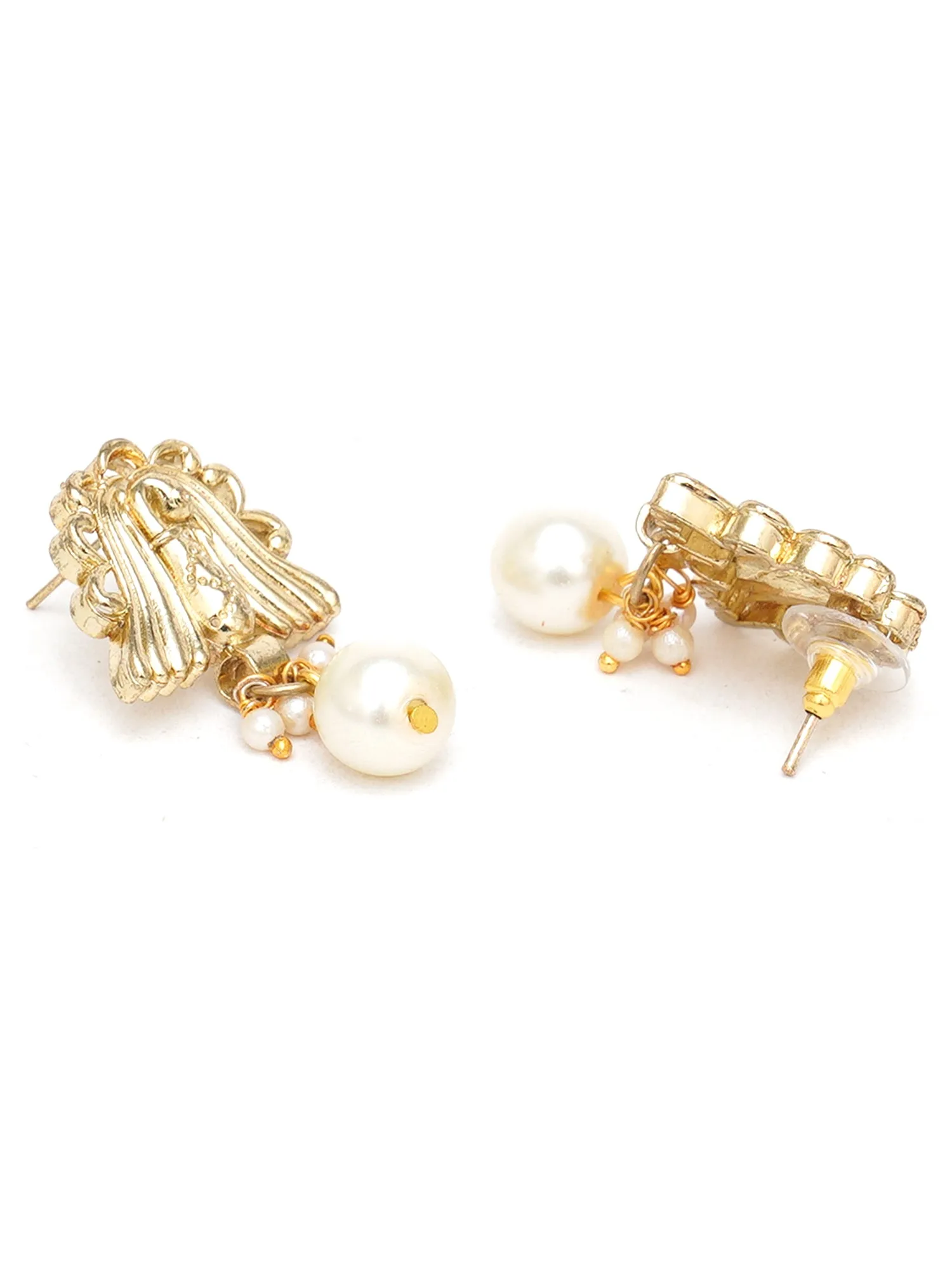 Karatcart Set of 4 Handcrafted Kundan Earrings Combo for Women