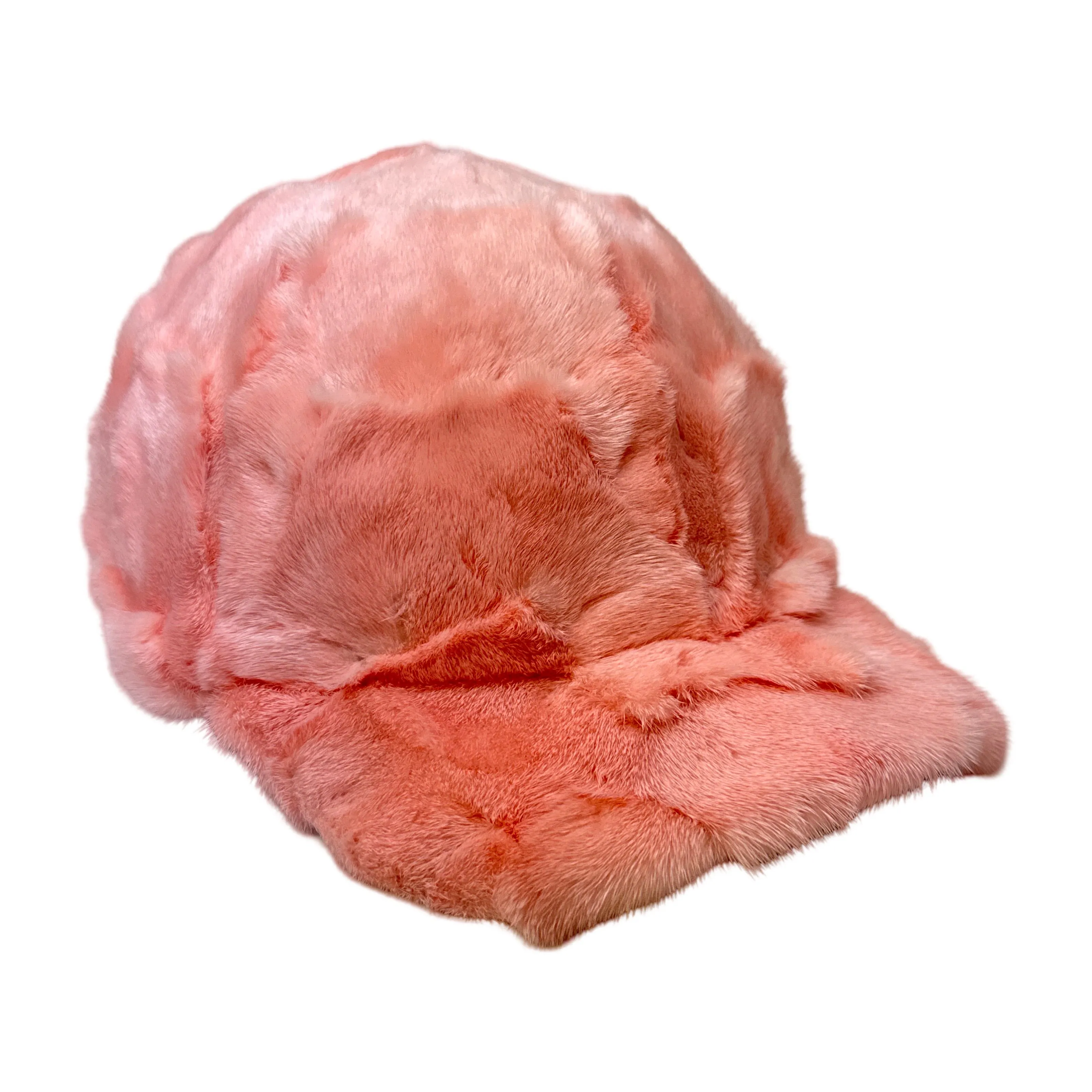 Kashani Pink Diamond Cut Mink Baseball Hat