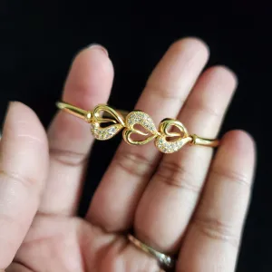 Keerthi Swetha American Diamond Delicate Kada Gold