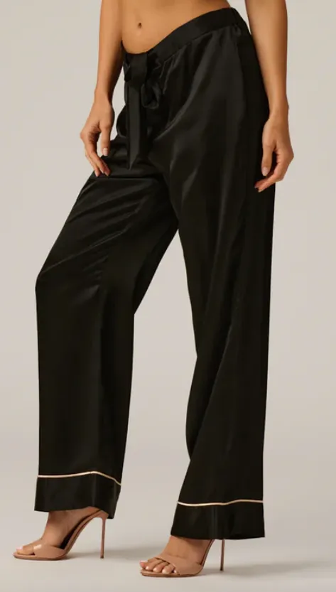 KIKI DE MONTPARNASSE Silk Lounge Tie Up Pant
