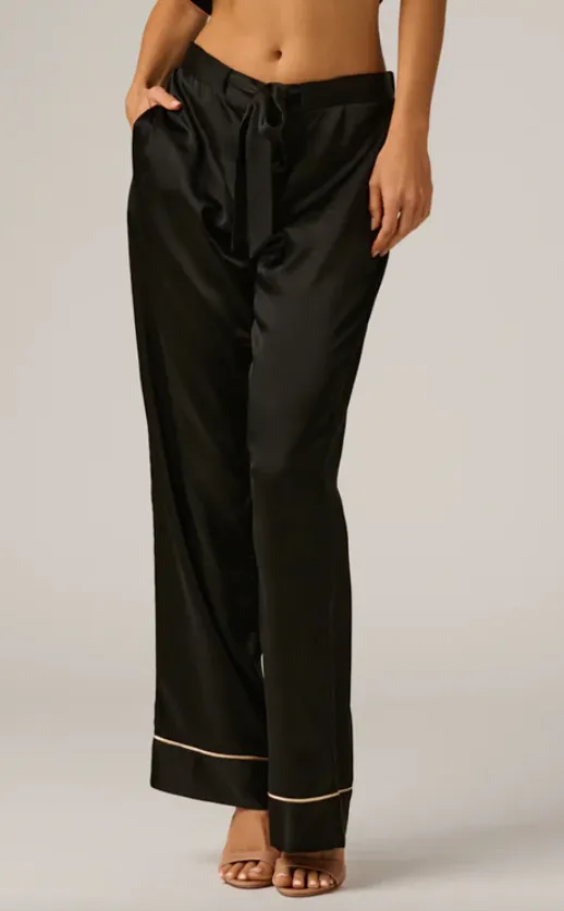 KIKI DE MONTPARNASSE Silk Lounge Tie Up Pant