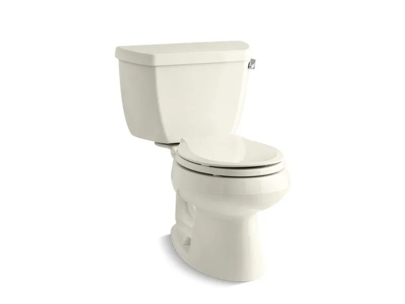 KOHLER K-3577-RA Wellworth Classic Two-piece round-front 1.28 gpf toilet with right-hand trip lever