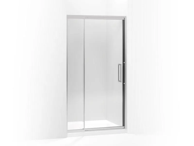 KOHLER K-705820-L Lattis Pivot shower door, 76" H x 39 - 42" W, with 3/8" thick Crystal Clear glass