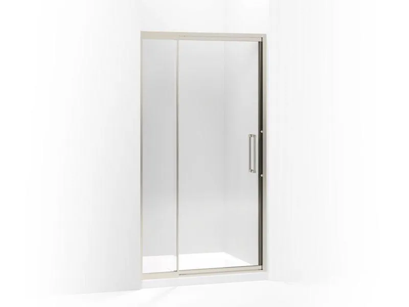 KOHLER K-705820-L Lattis Pivot shower door, 76" H x 39 - 42" W, with 3/8" thick Crystal Clear glass