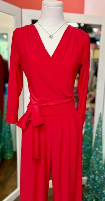 Last Tango Sleeved Wrinkle Resistant Pant Suit Jumpsuit