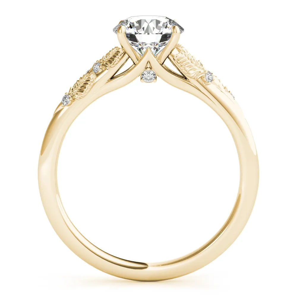 Laurel Round Lab Grown Diamond Solitaire Engagement Ring IGI Certified
