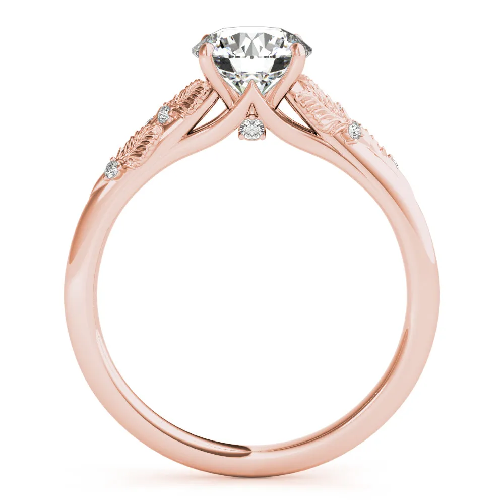 Laurel Round Lab Grown Diamond Solitaire Engagement Ring IGI Certified