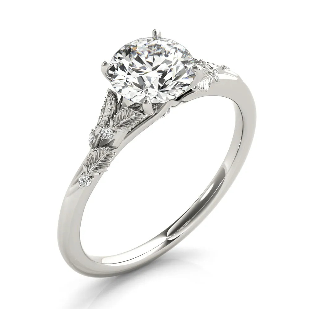 Laurel Round Lab Grown Diamond Solitaire Engagement Ring IGI Certified