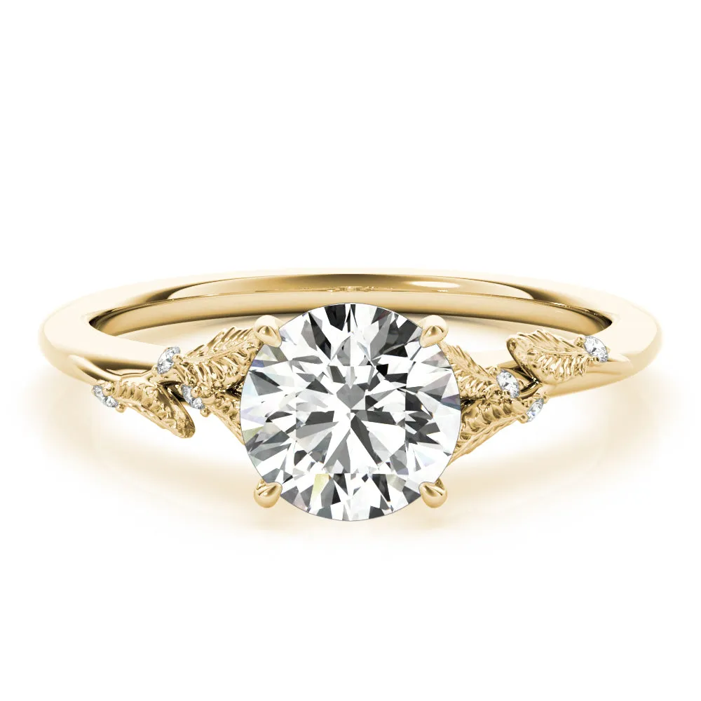 Laurel Round Lab Grown Diamond Solitaire Engagement Ring IGI Certified