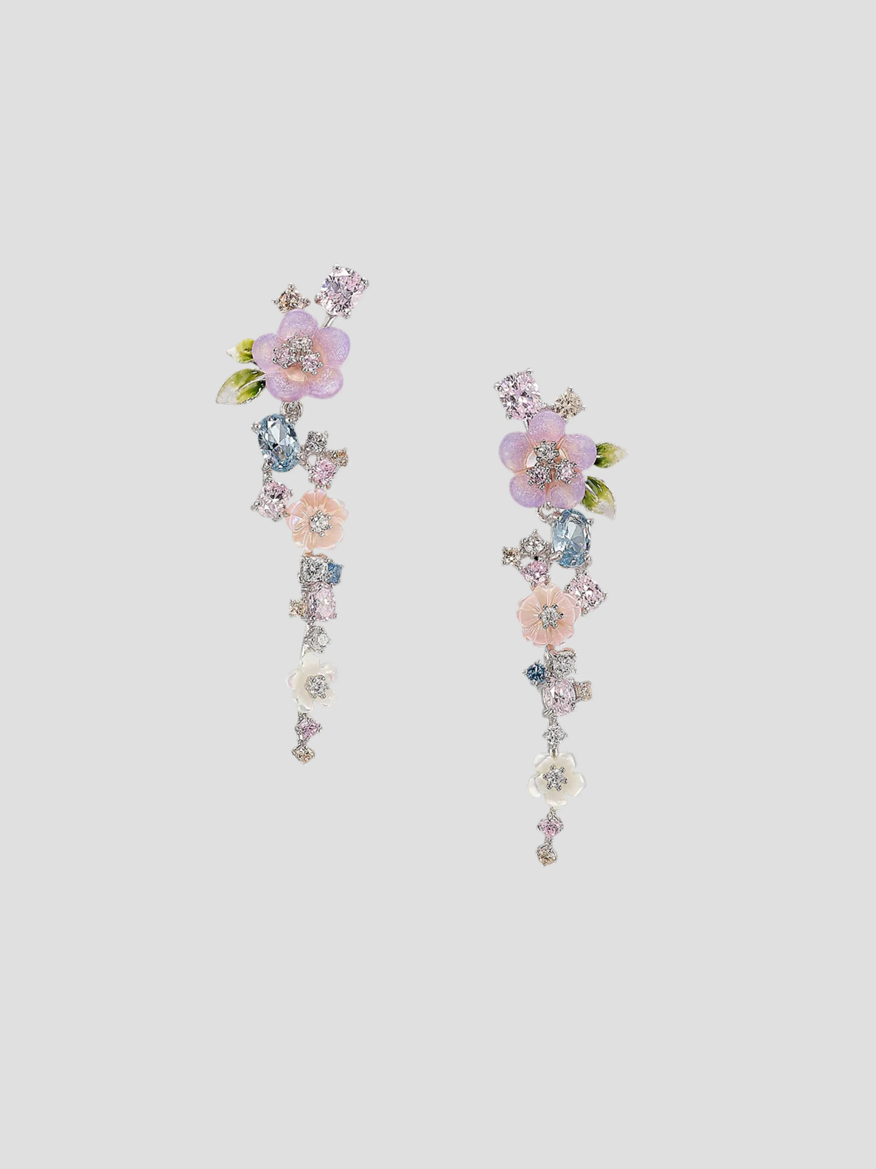 Lavender Primrose Vine Earrings