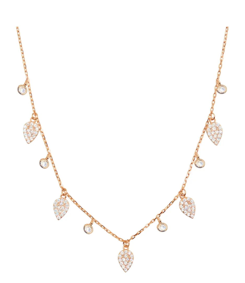 Leaf and Dew Drop Necklace