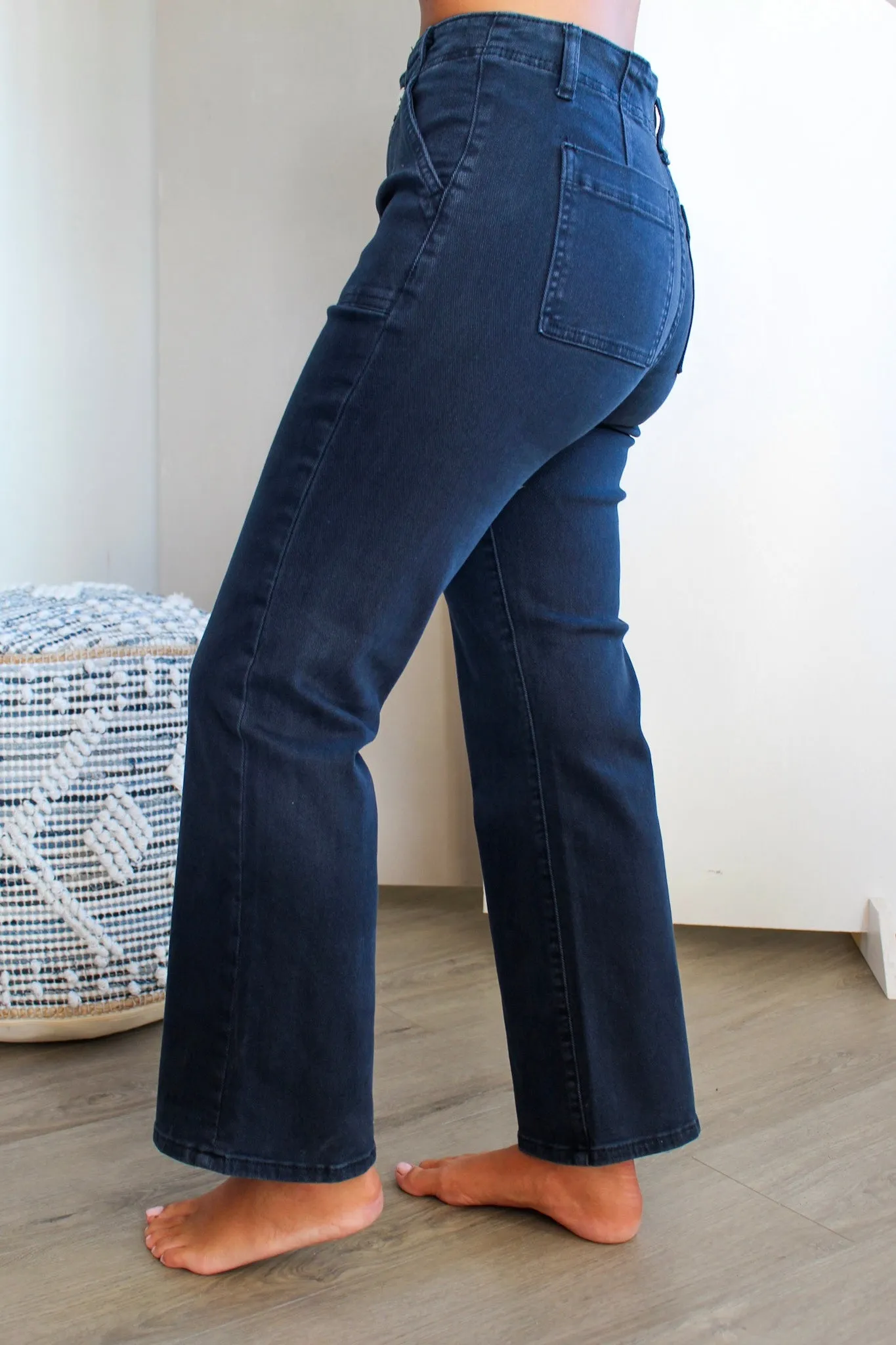 Libby Patch Pocket Straight • Blueberry