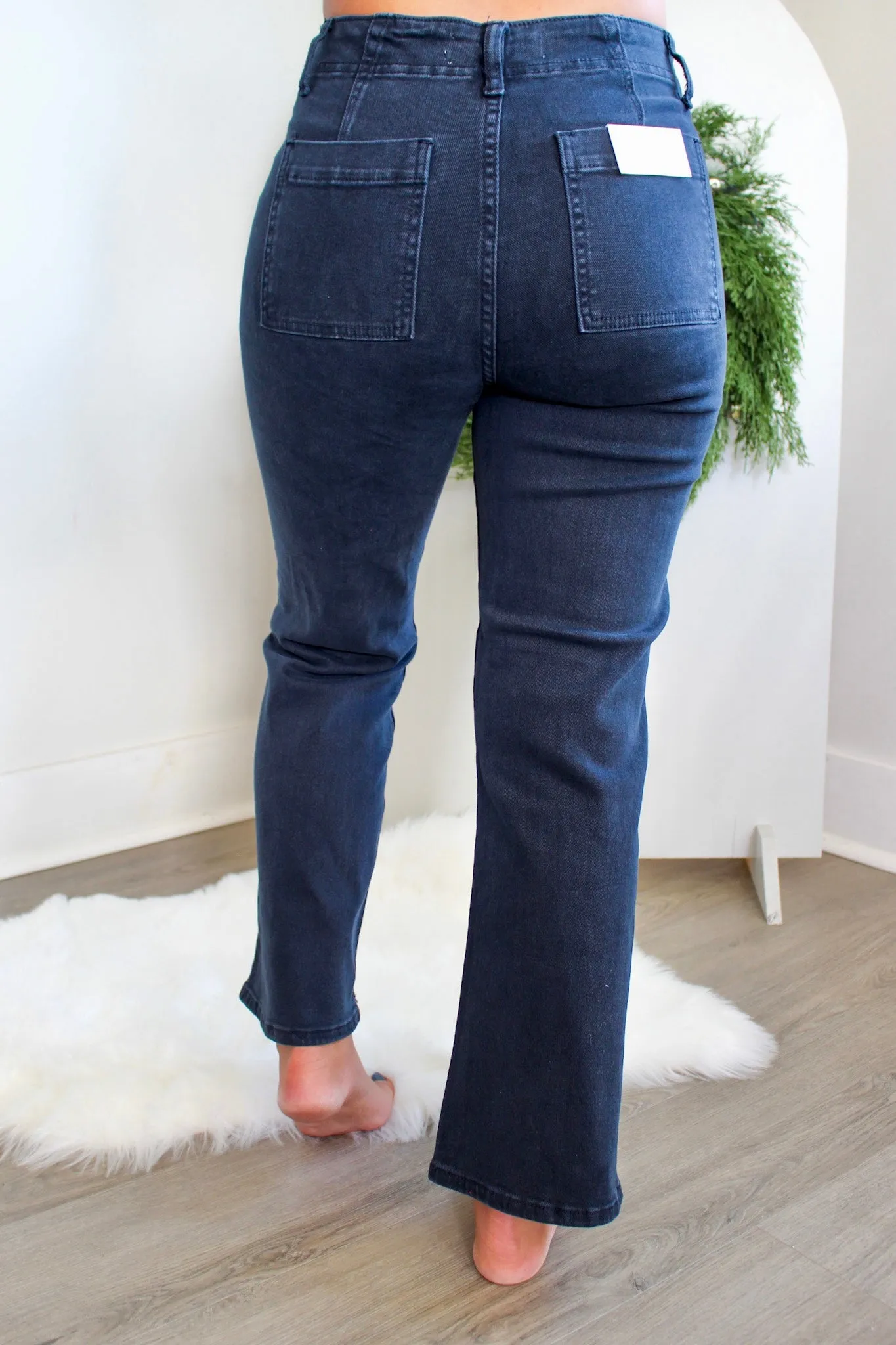 Libby Patch Pocket Straight • Blueberry