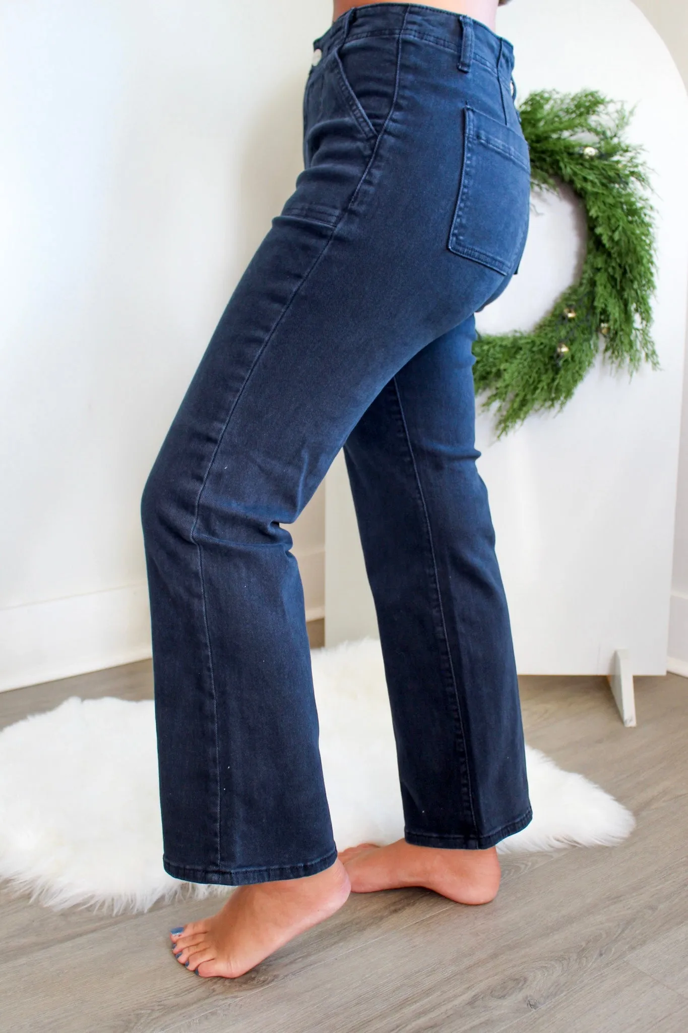 Libby Patch Pocket Straight • Blueberry