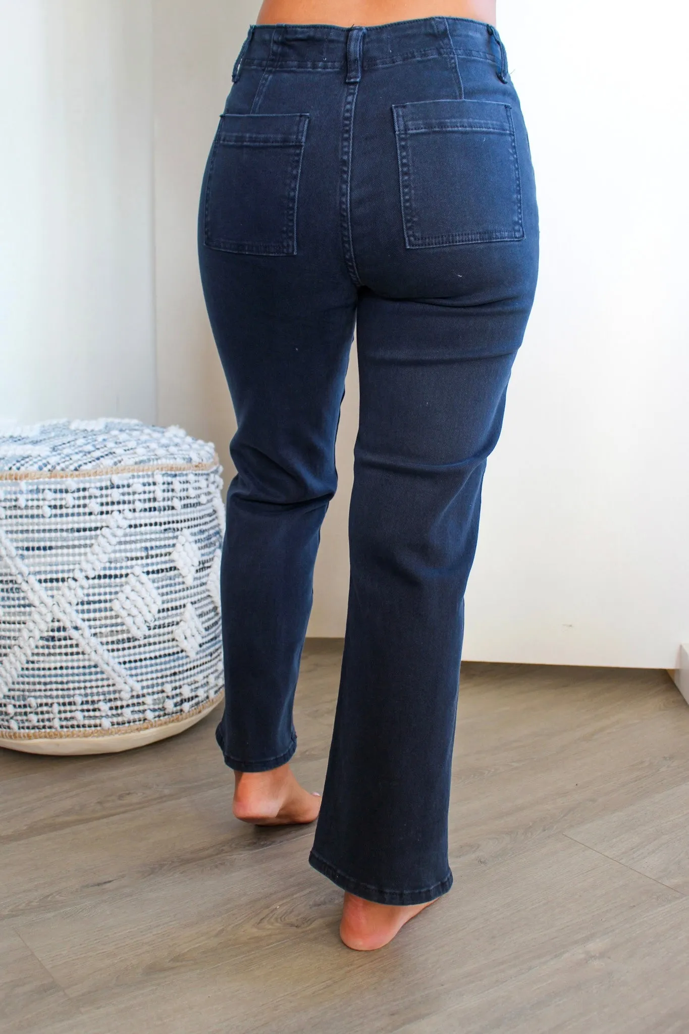 Libby Patch Pocket Straight • Blueberry